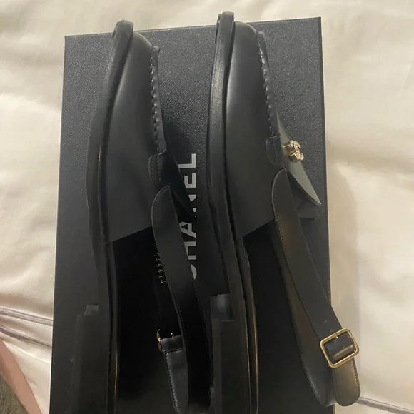 100 percent authentic brand new Chanel Black Leather Loafers - Picture 4 of 5